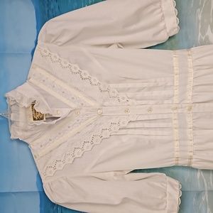 Gunne Sax Vintage size 3 prairie dress Off White